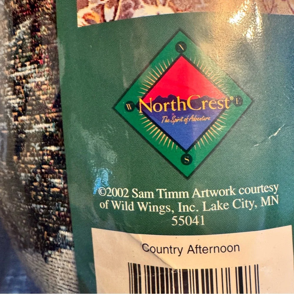 Northcrest Winter Christmas Cardinal Bird Tapestry Throw  Blanket Pillow Set New